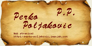 Perko Poljaković vizit kartica